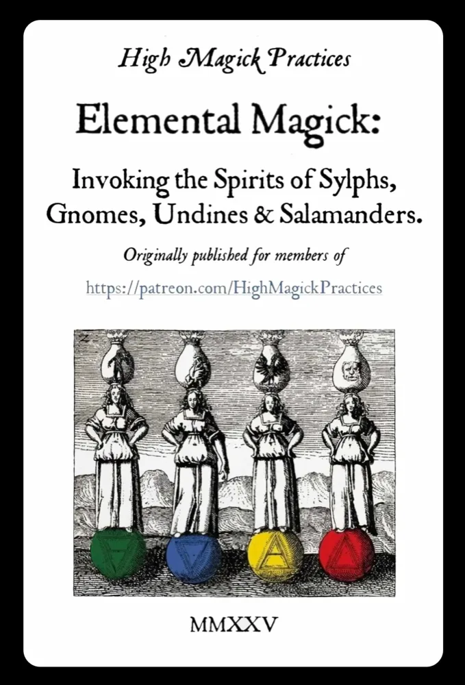 Elemental Magick: Invoking Spirits of Sylphs, Gnomes, Undines & Salamanders cover