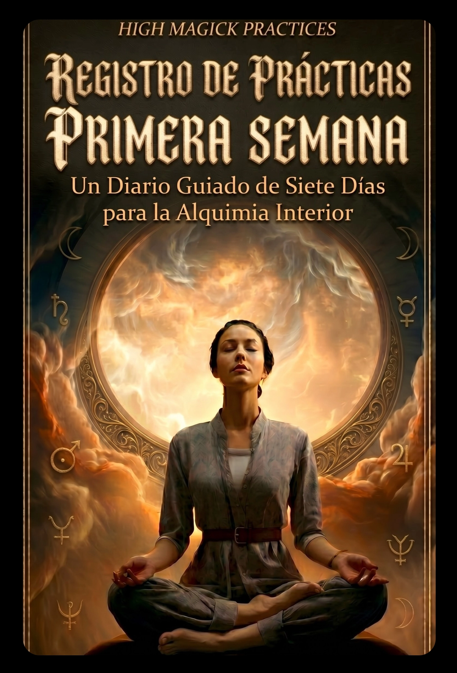 Registro de Prácticas Primera Semana: Un Diario de Magia Ceremonial para Construir tu Base Diaria — Respiración, Visualización y la Cruz Cabalística. Entrenamiento Mágico. cover