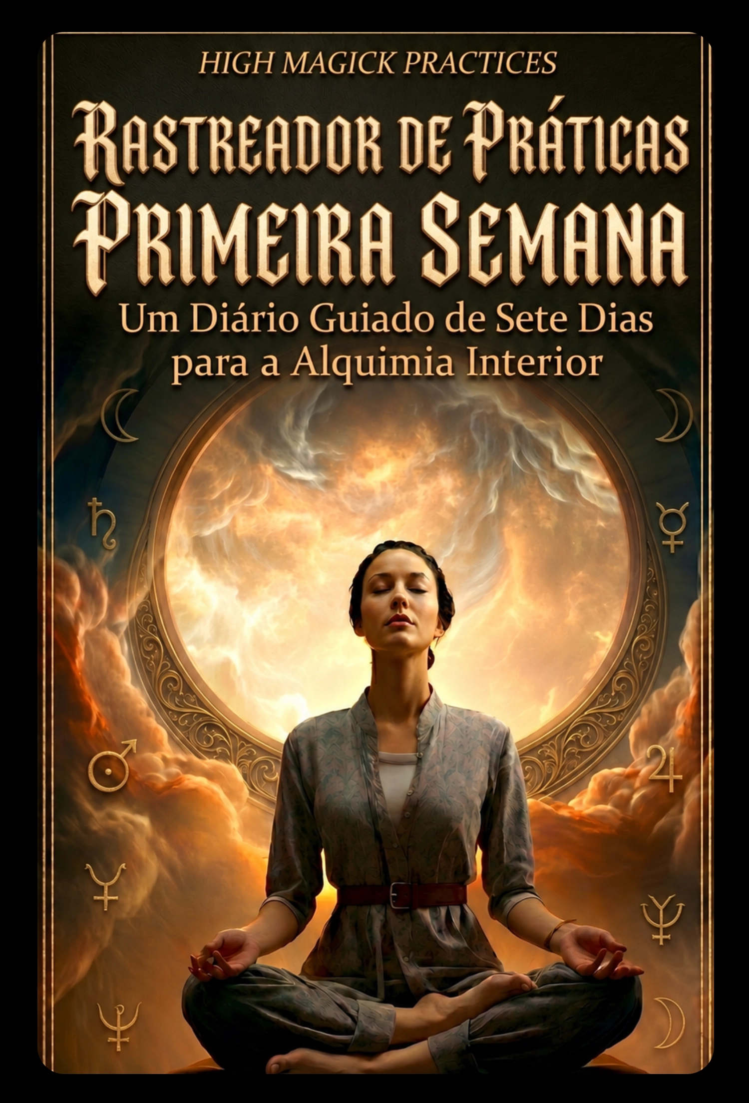 Rastreador de Práticas — Primeira Semana: Um Diário de Magia Cerimonial para Construir sua Base Diária — Respiração, Visualização e a Cruz Cabalística. Treinamento Mágico. cover
